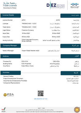1BitUp Trade License